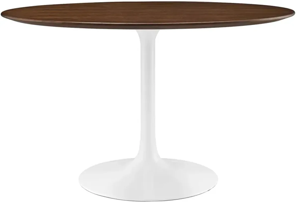 Lippa Round 48" Dining Table by Modway Wood / Walnut