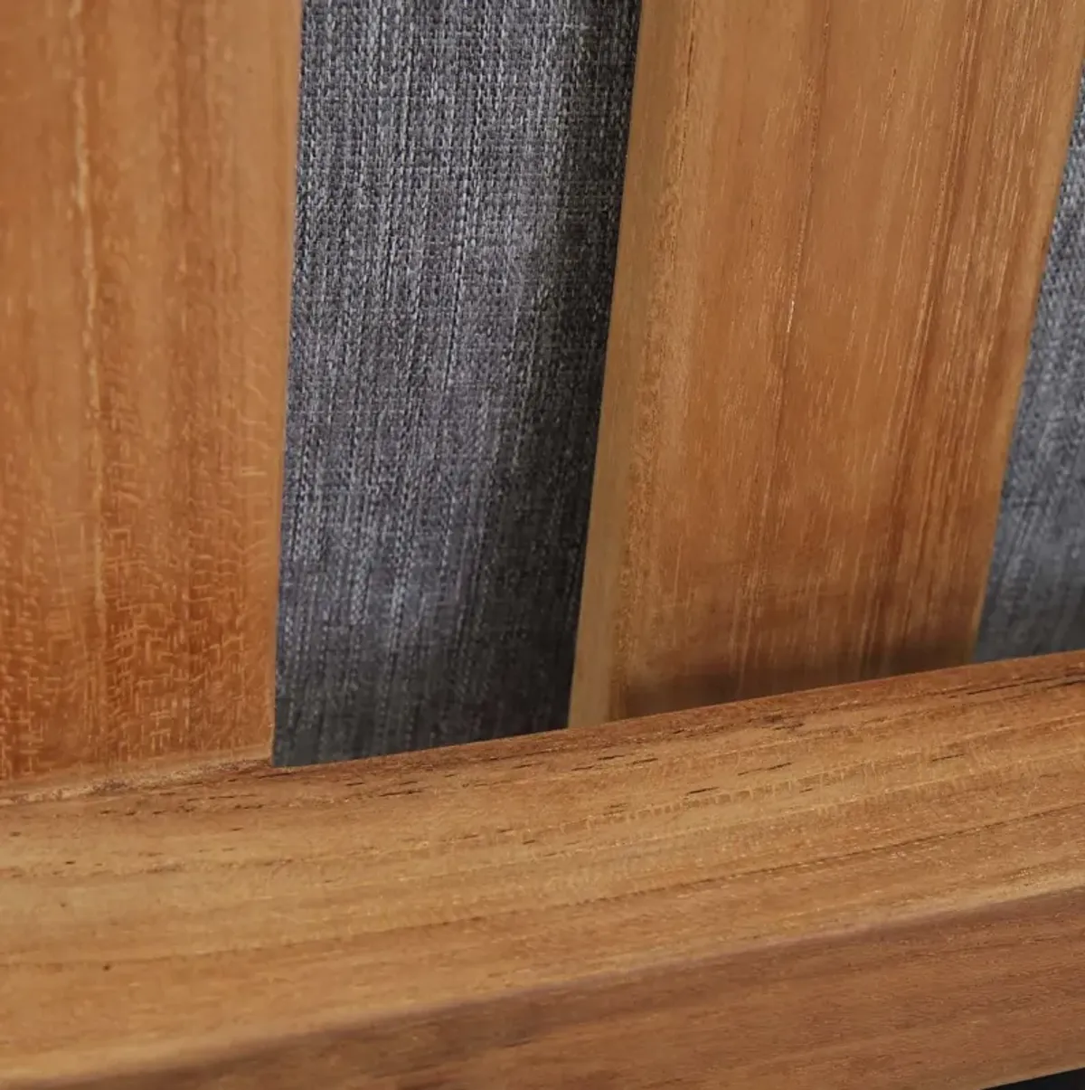 Marina Outdoor Patio Teak Corner Sofa by Modway Natural Gray