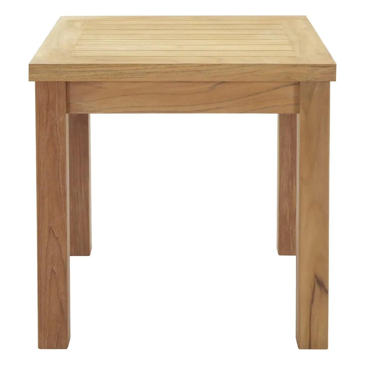 Marina Outdoor Patio Teak Side Table by Modway Natural