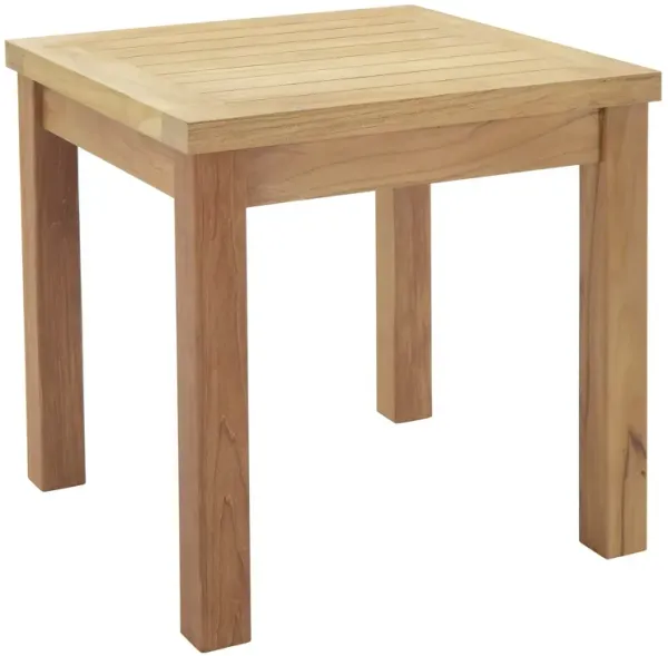 Marina Outdoor Patio Teak Side Table by Modway Natural