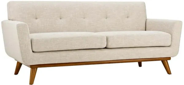 Engage Upholstered Fabric Loveseat by Modway Beige