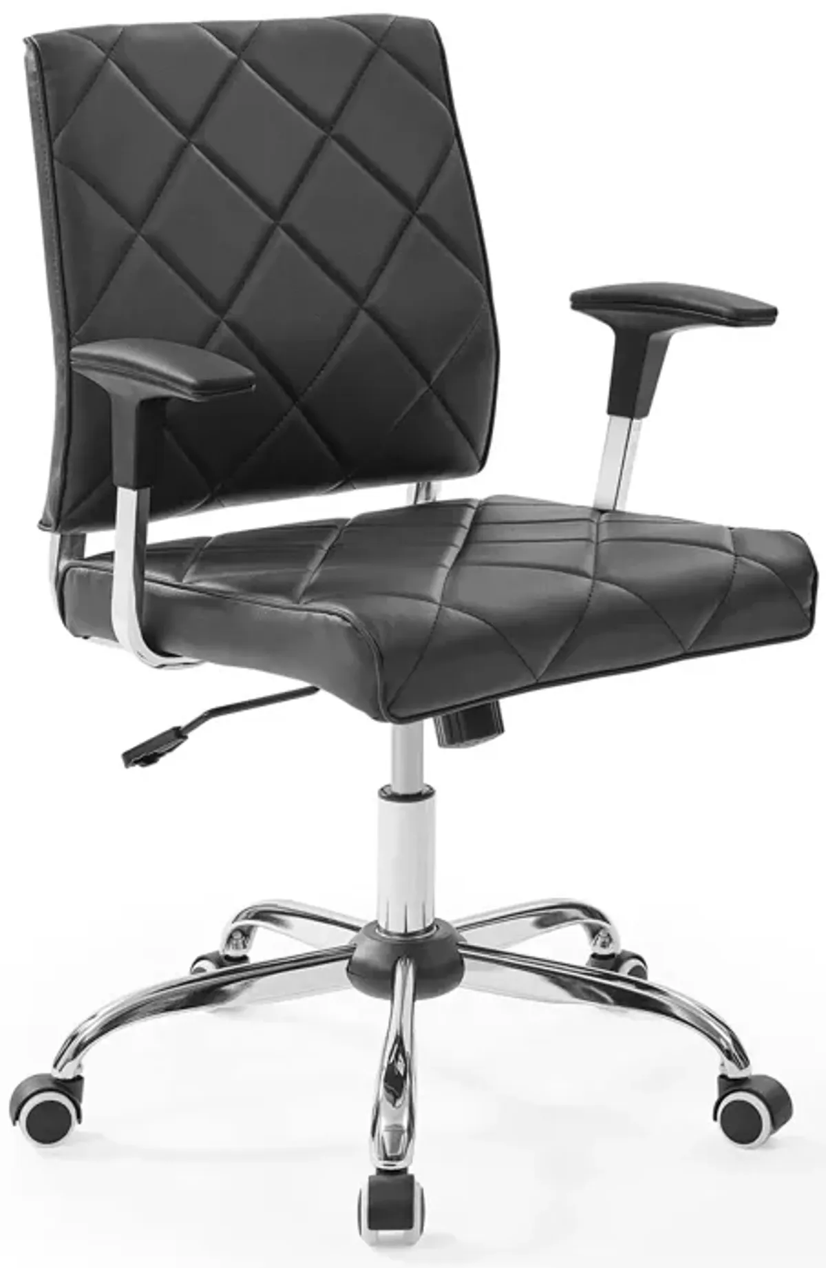 Lattice Vinyl Office Chair by Modway Black