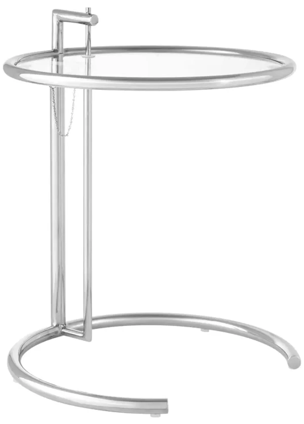 Eileen Gray Chrome Stainless Steel End Table by Modway Silver