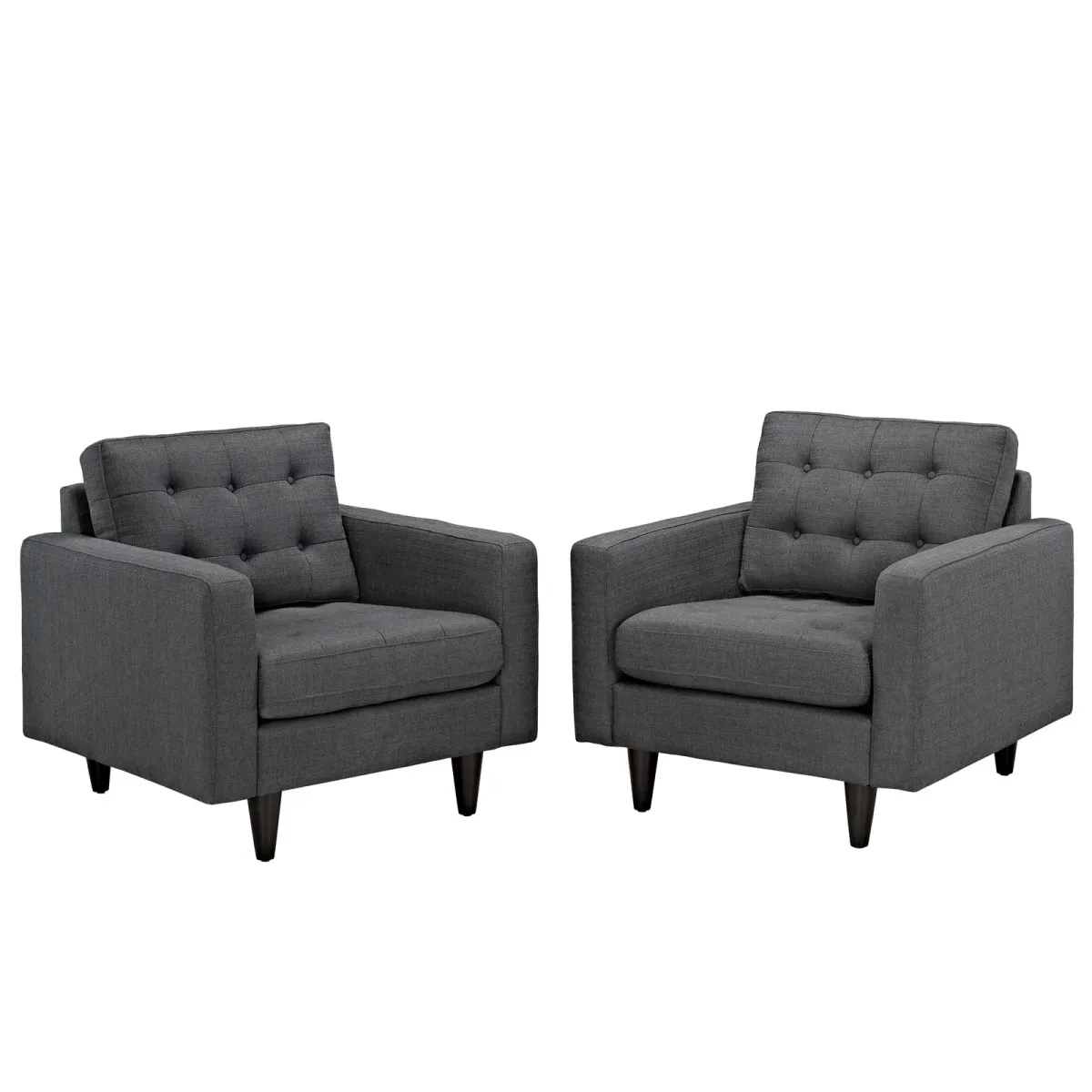 Empress Armchair Upholstered Fabric Set of 2 by Modway Laguna