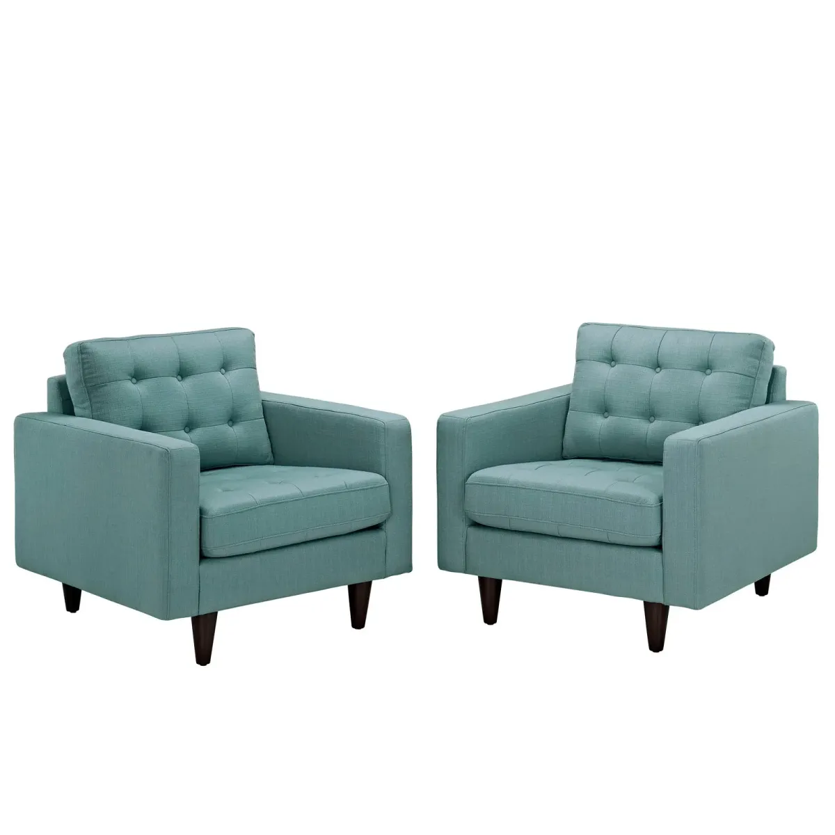 Empress Armchair Upholstered Fabric Set of 2 by Modway Laguna