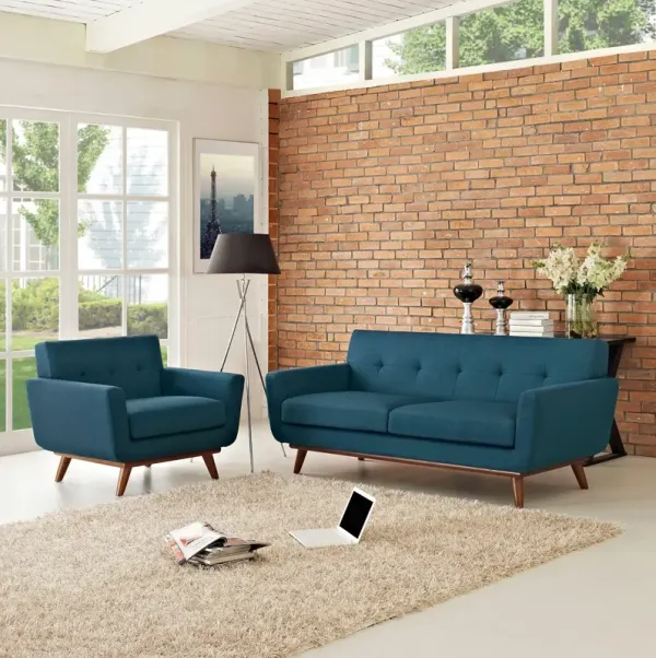 Engage Armchair and Loveseat Set of 2 by Modway Expectation Gray