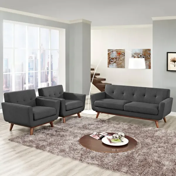 Engage Armchairs and Loveseat Set of 3 by Modway