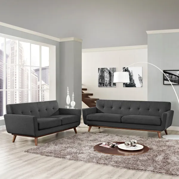 Engage Loveseat and Sofa Set of 2 by Modway