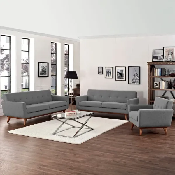 Engage Sofa Loveseat and Armchair Set of 3 by Modway
