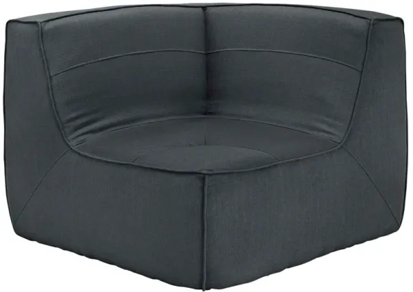 Align Upholstered Fabric Corner Sofa by Modway Charcoal