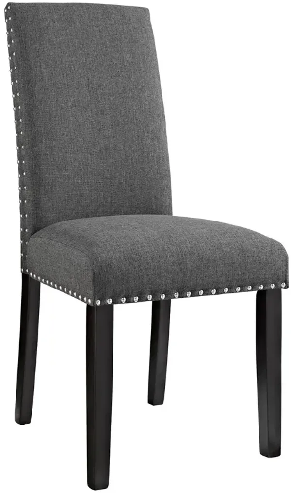 Parcel Dining Upholstered Fabric Side Chair by Modway Gray