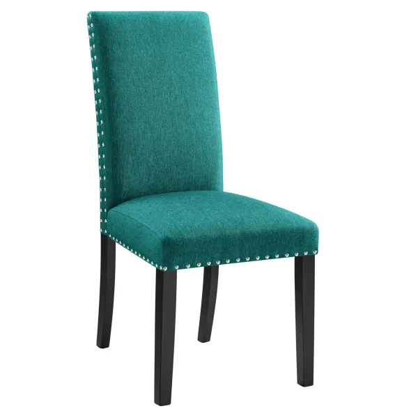 Parcel Dining Upholstered Fabric Side Chair by Modway Teal