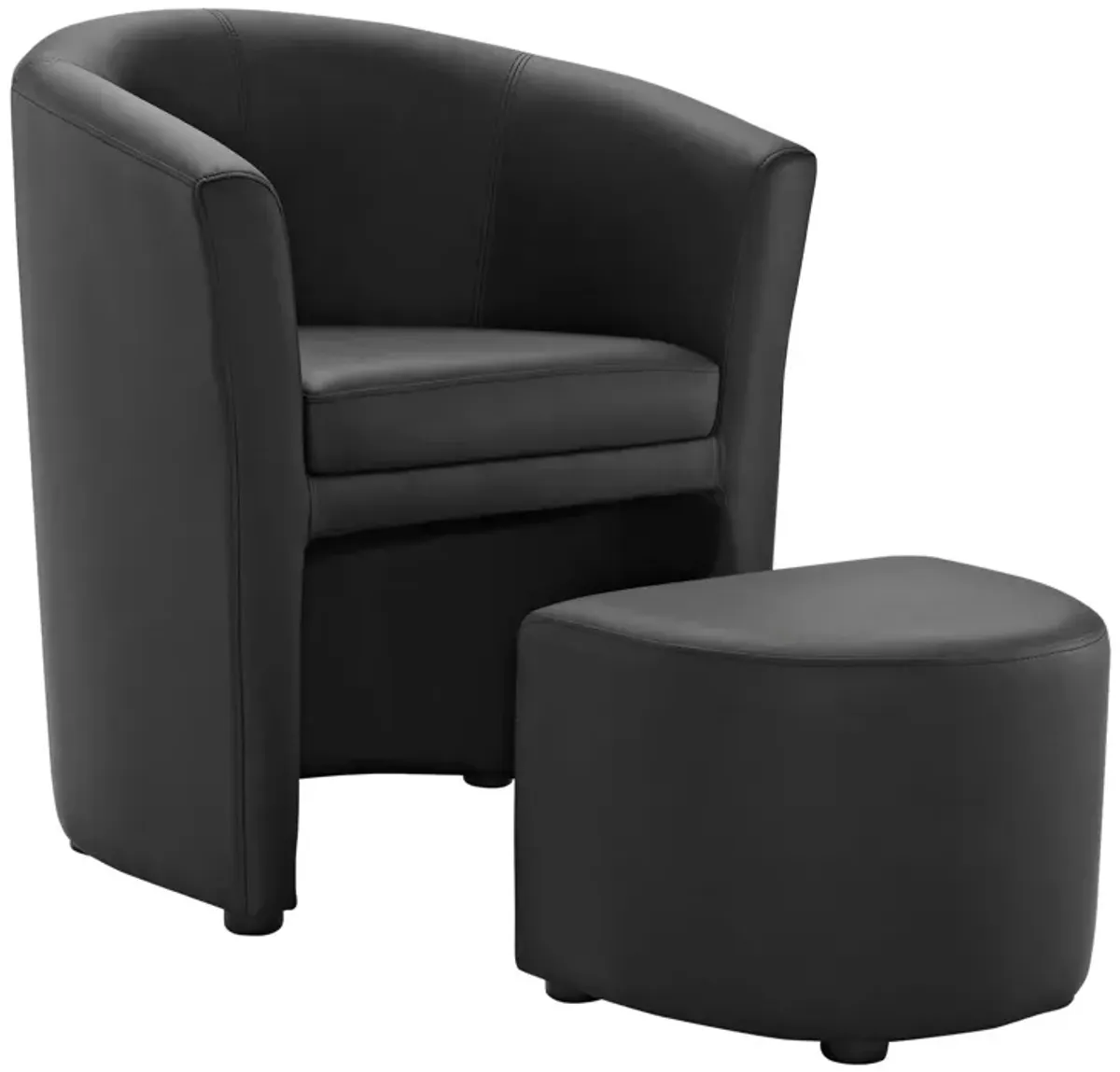 Divulge Armchair and Ottoman by Modway White