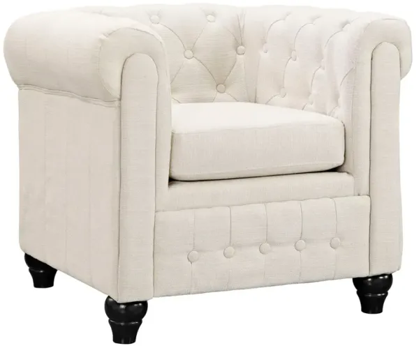 Earl Upholstered Fabric Armchair by Modway Beige