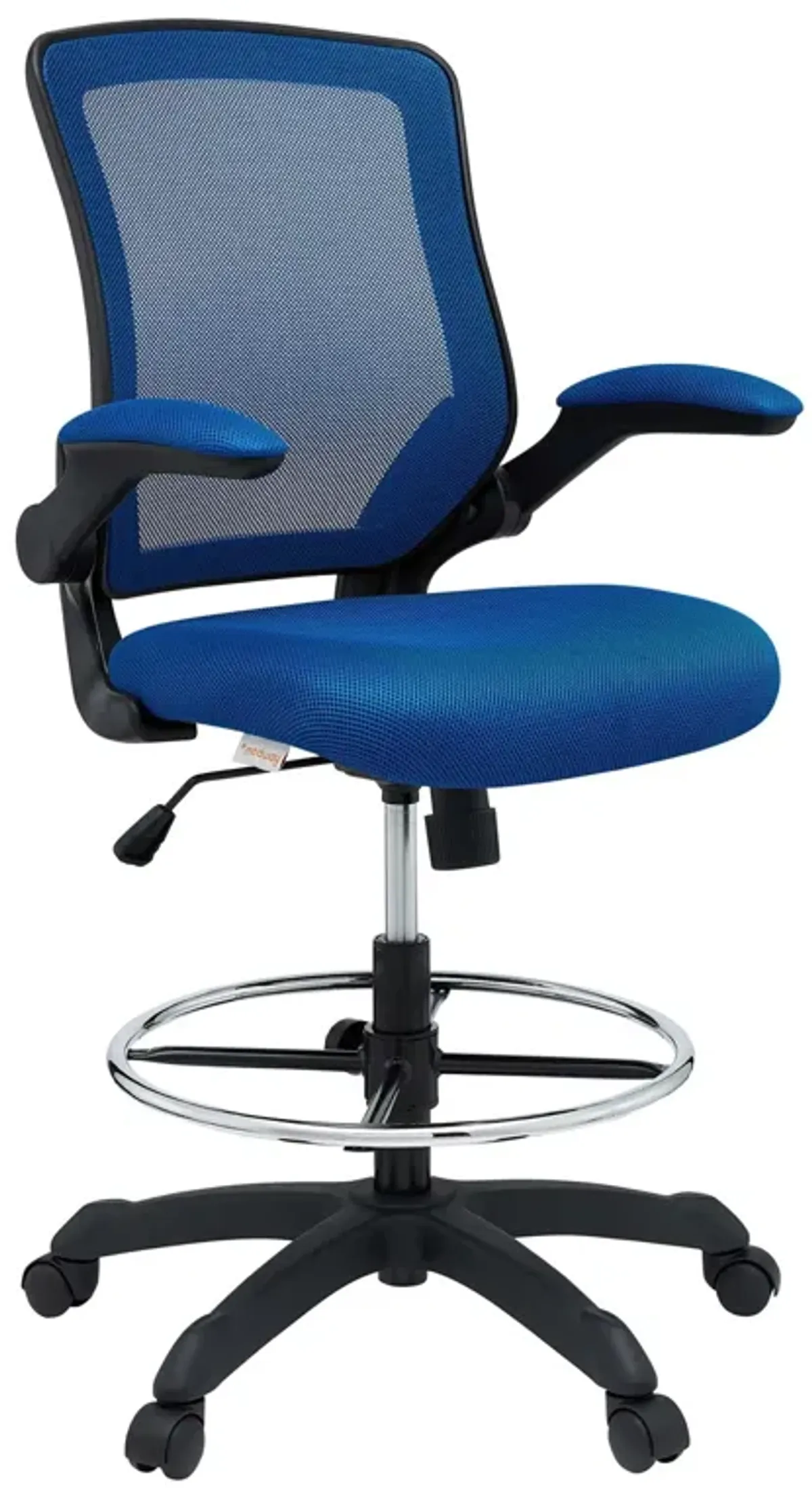 Veer Drafting Chair by Modway Blue