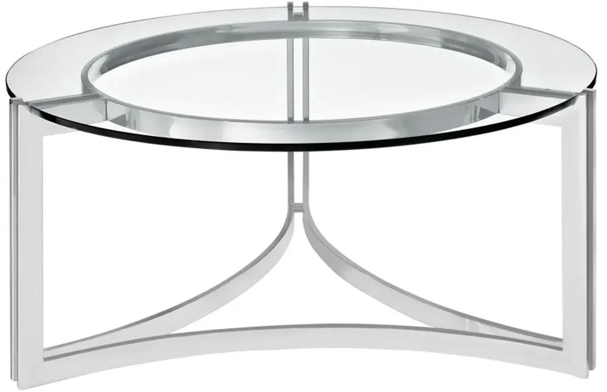 Signet Stainless Steel Coffee Table by Modway Silver