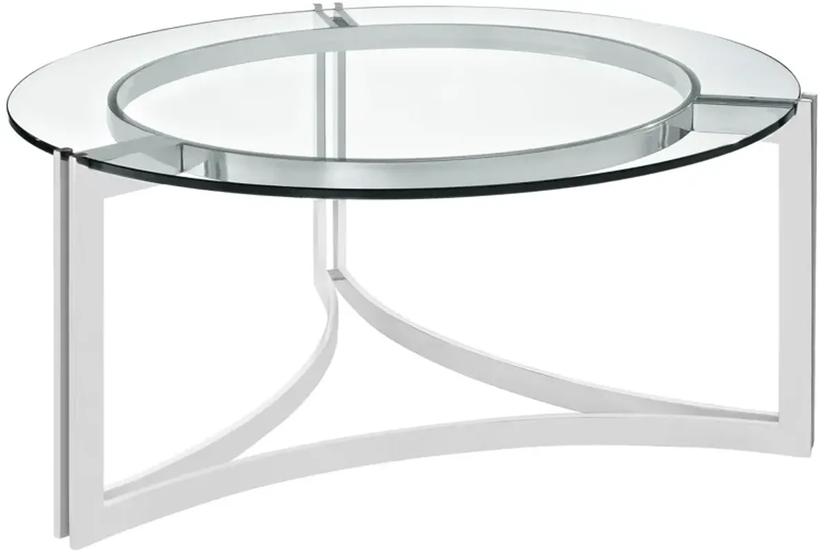 Signet Stainless Steel Coffee Table by Modway Silver