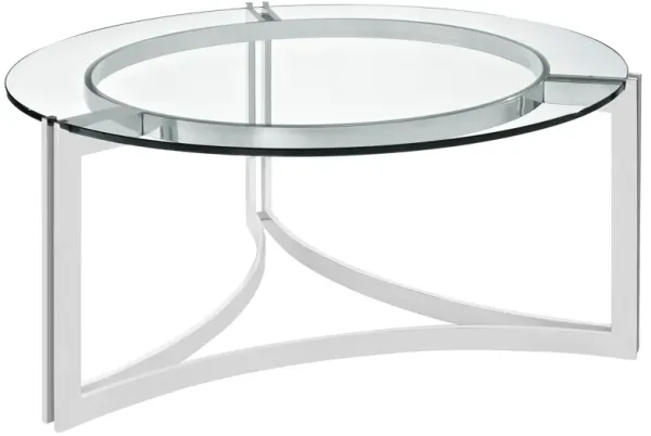 Signet Stainless Steel Coffee Table by Modway Silver