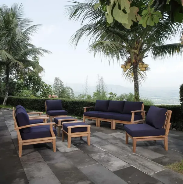 Marina 9 Piece Outdoor Patio Teak Set by Modway