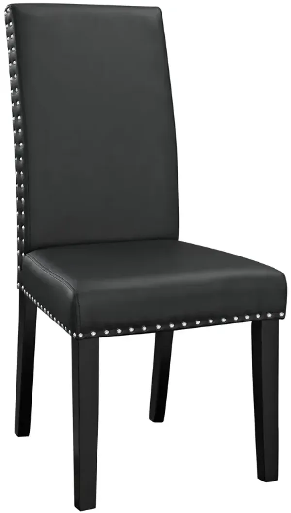 Parcel Dining Faux Leather Side Chair by Modway Black