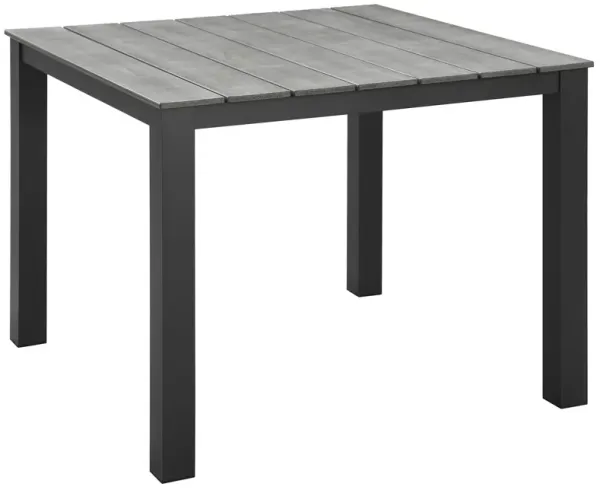 Maine 40" Outdoor Patio Dining Table by Modway Brown Gray