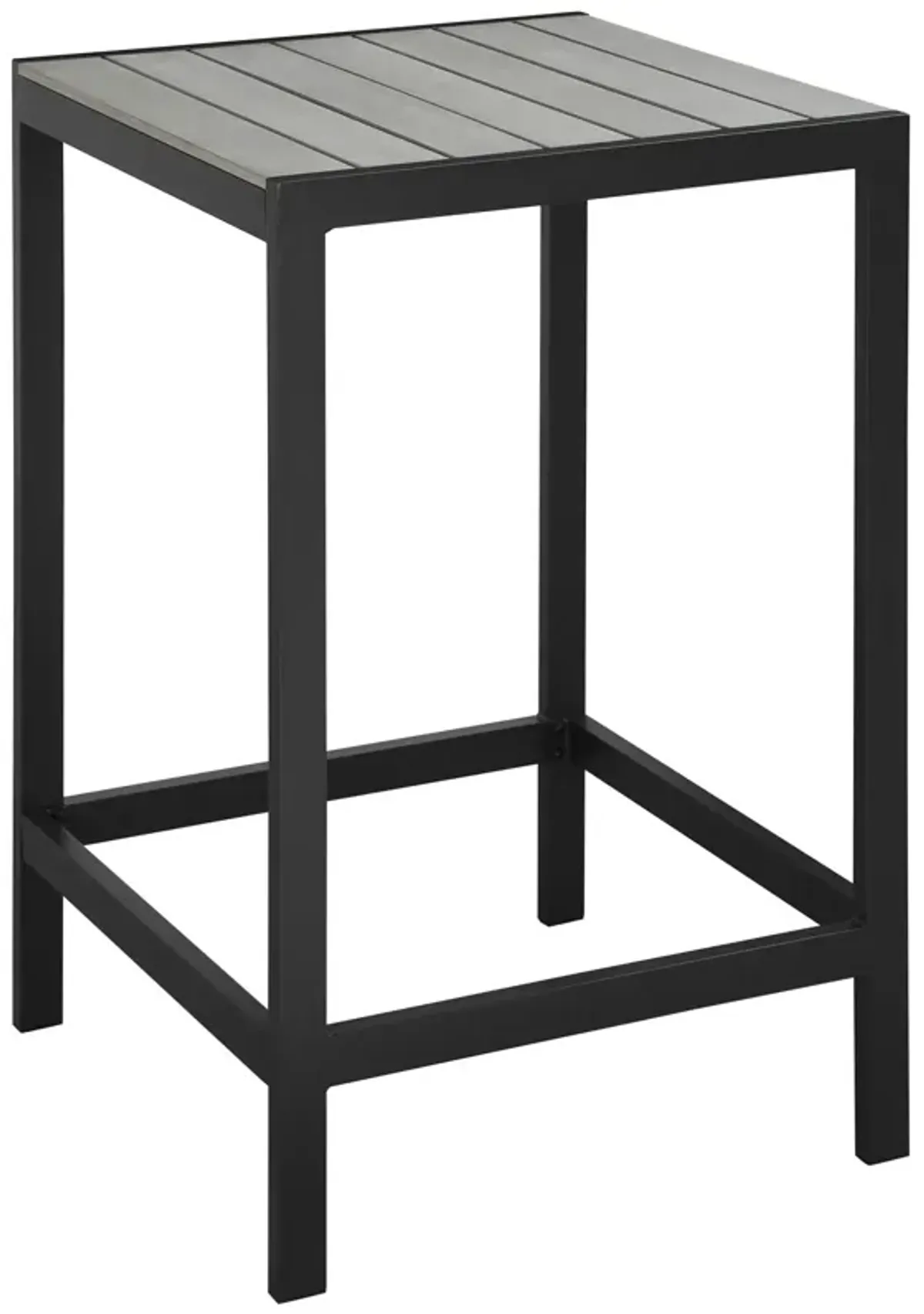 Maine Outdoor Patio Bar Table by Modway Brown Gray