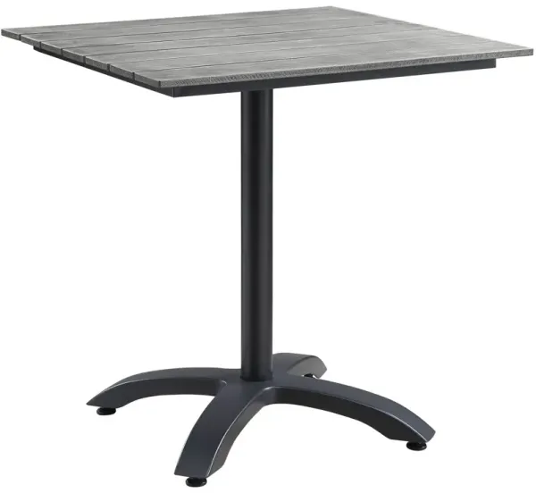 Maine 28" Outdoor Patio Dining Table by Modway Brown Gray