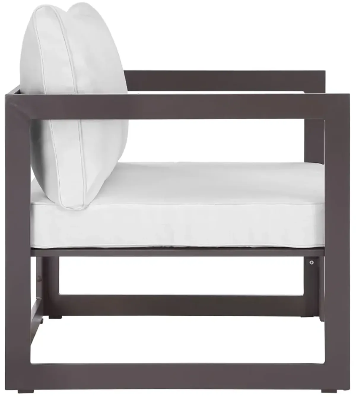 Fortuna Outdoor Patio Armchair by Modway Brown White