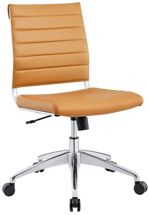 Jive Armless Mid Back Office Chair by Modway Tan