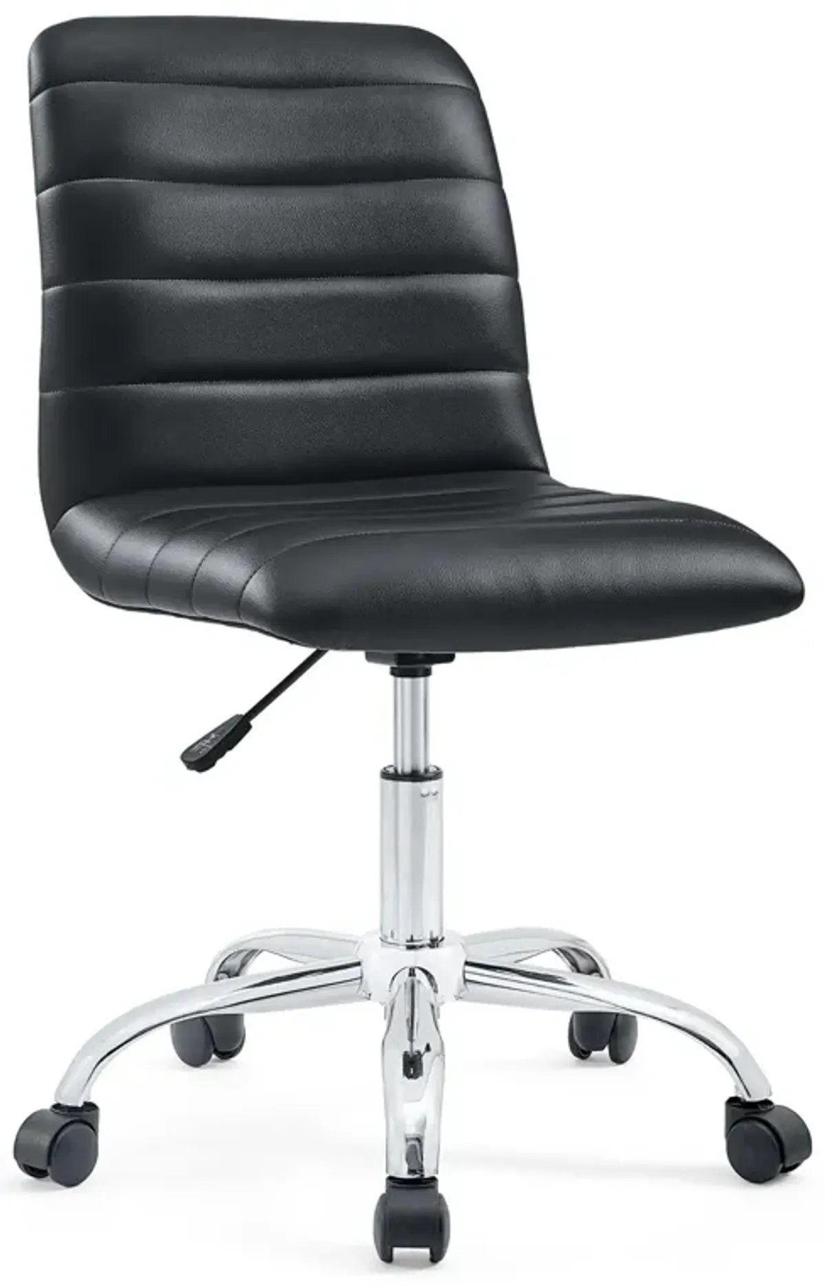 Ripple Armless Mid Back Vinyl Office Chair by Modway Gray
