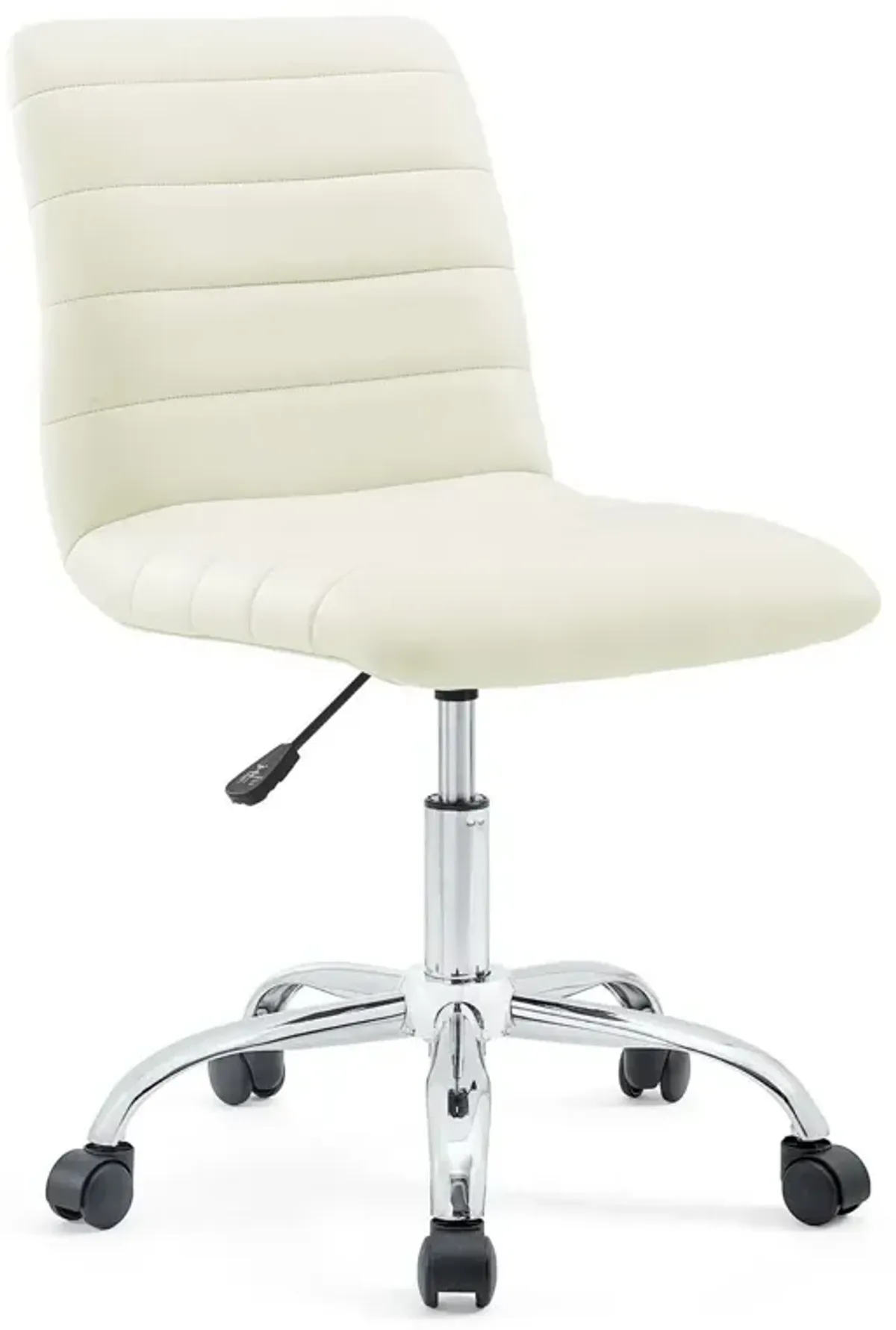 Ripple Armless Mid Back Vinyl Office Chair by Modway White