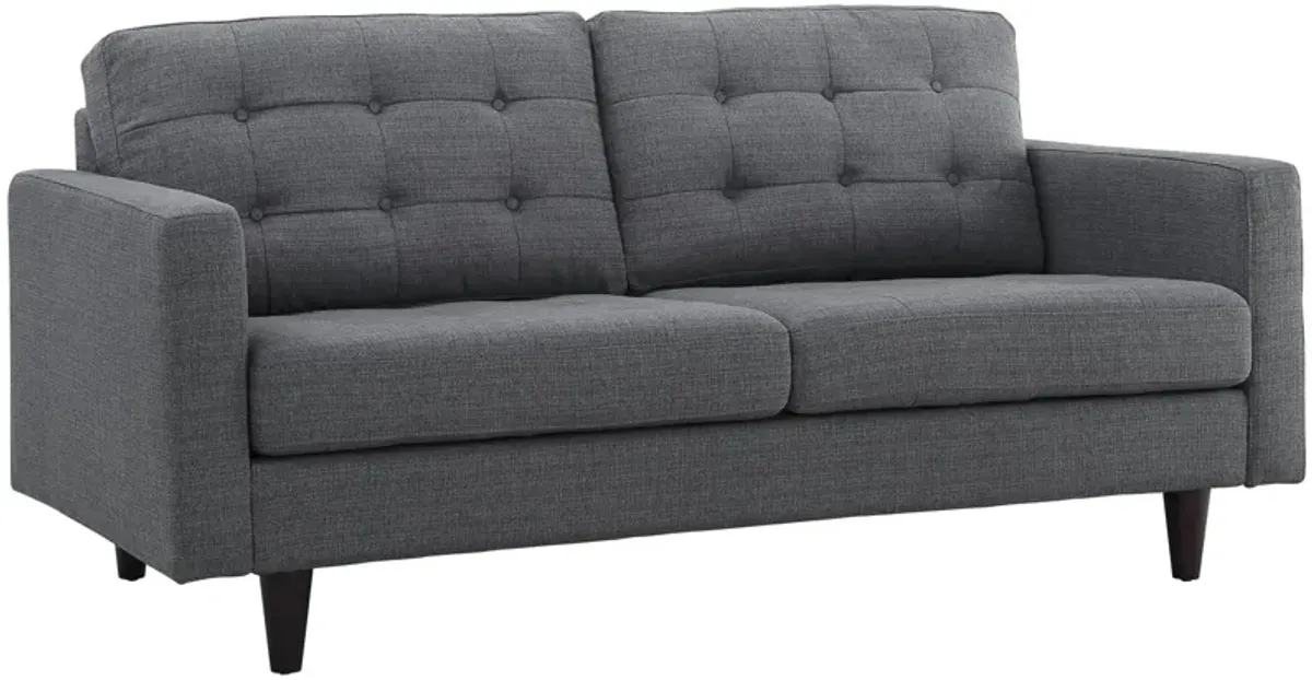 Empress Upholstered Fabric Loveseat by Modway Gray