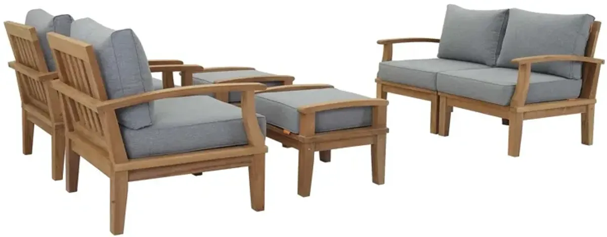 Marina 6 Piece Outdoor Patio Teak Set by Modway