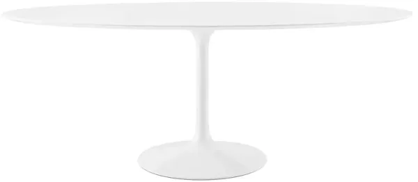 Lippa Oval Wood Dining Table by Modway 78" / White
