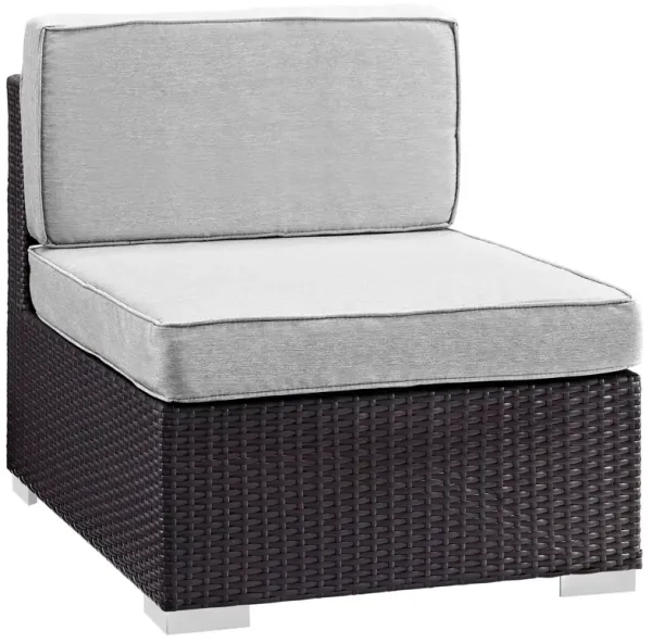 Gather Armless Outdoor Patio Sectional by Modway Espresso Gray
