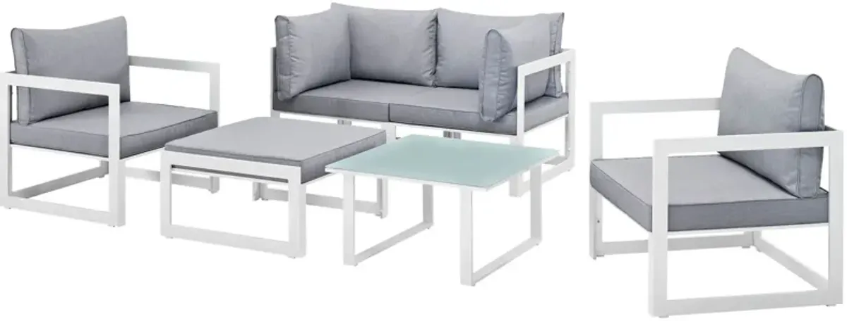 Fortuna 6 Piece Outdoor Patio Sectional Sofa Set by Modway