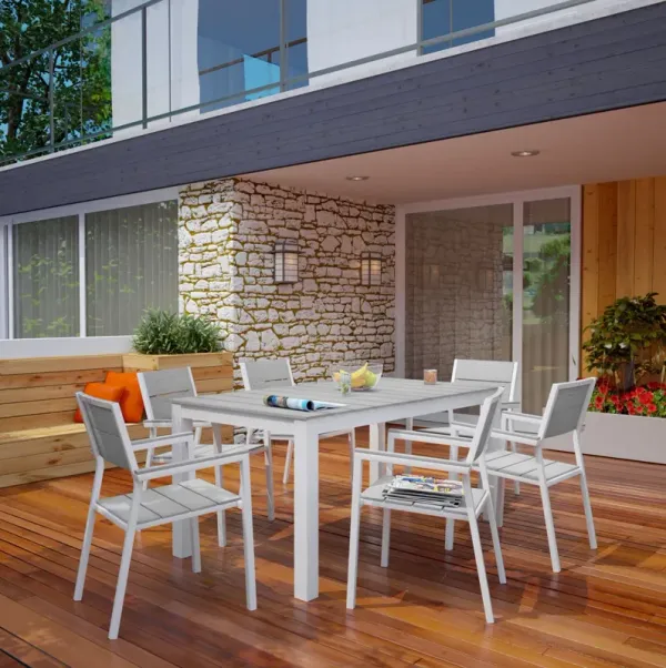 Maine 7 Piece Outdoor Patio Dining Set by Modway