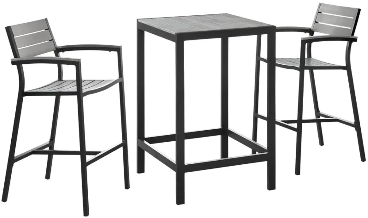 Maine 3 Piece Outdoor Patio Dining Set by Modway