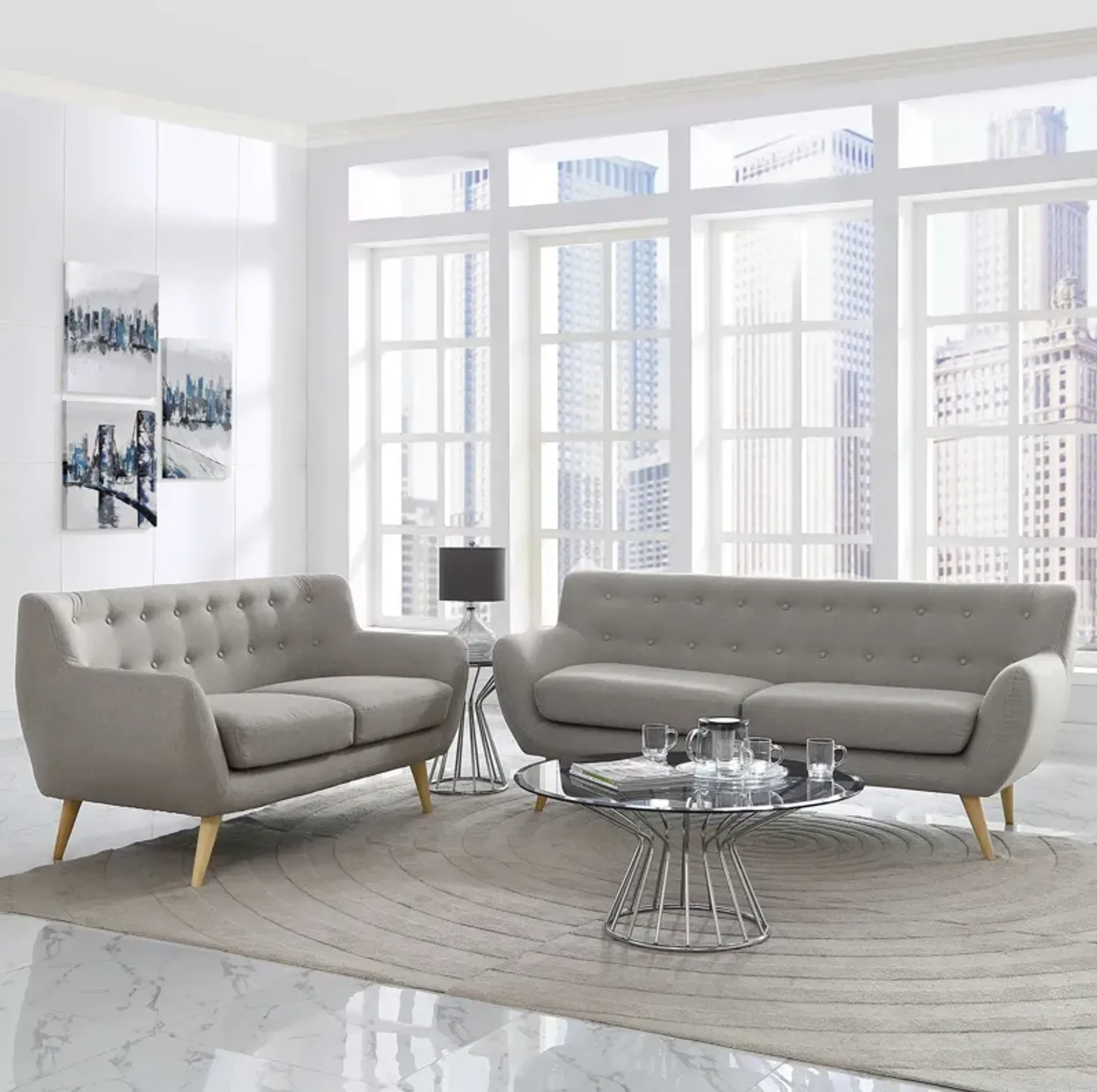 Remark 2 Piece Living Room Set By Modway Sunny Lexmod | Furniture.com