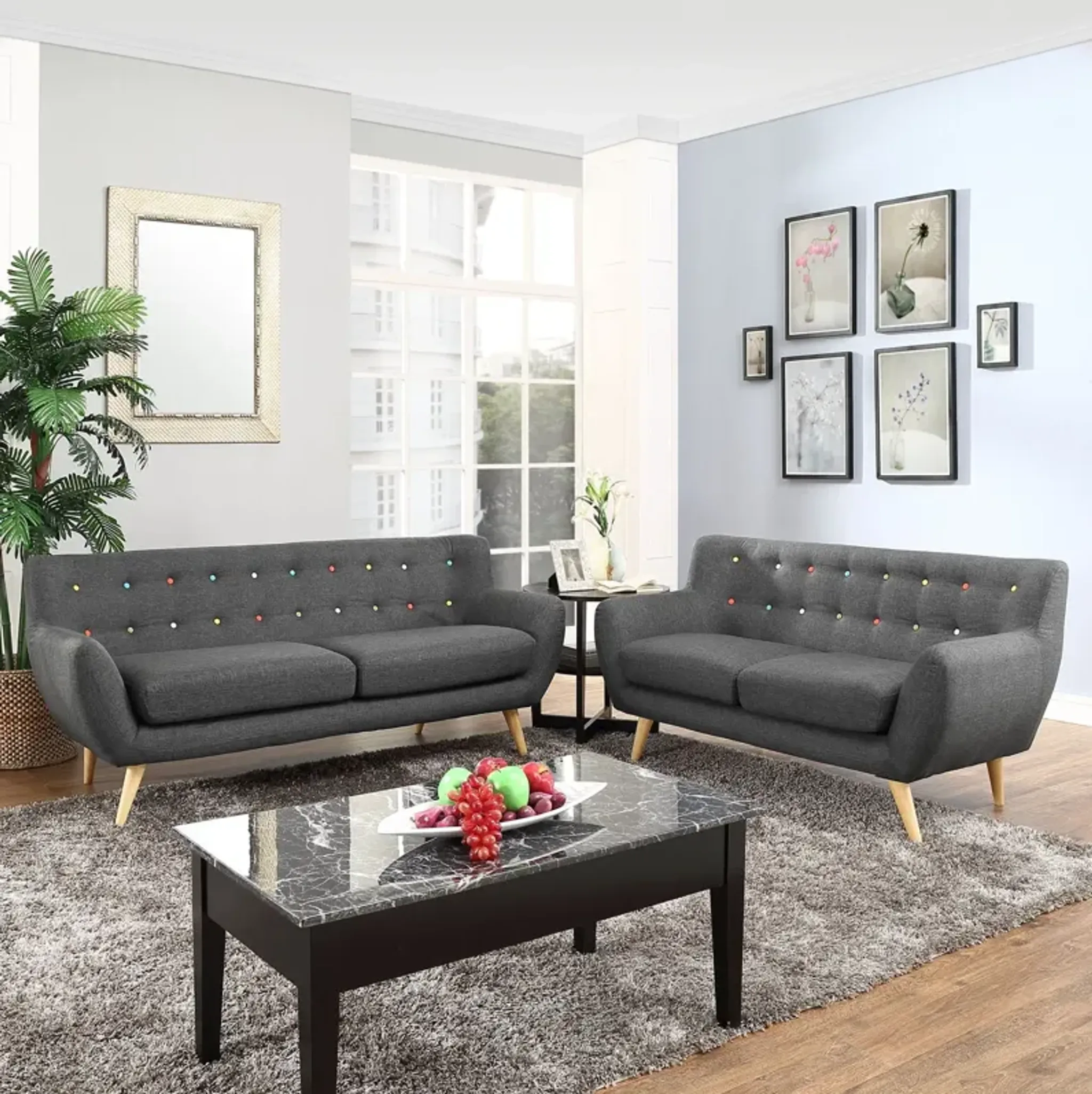 Remark 2 Piece Living Room Set by Modway Sunny | Furniture.com