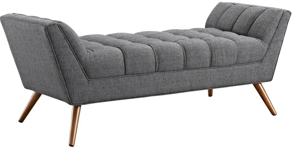 Response Medium Upholstered Fabric Bench by Modway Teal