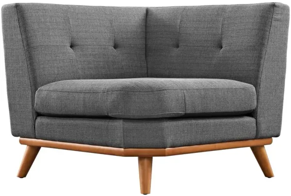 Engage Upholstered Fabric Corner Chair by Modway Gray