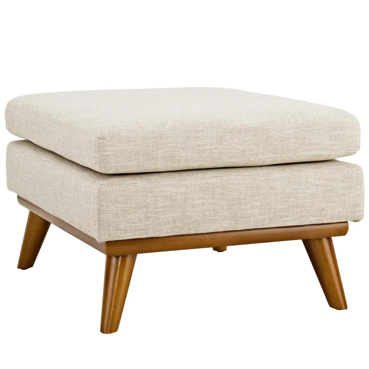 Engage Upholstered Fabric Ottoman by Modway Beige