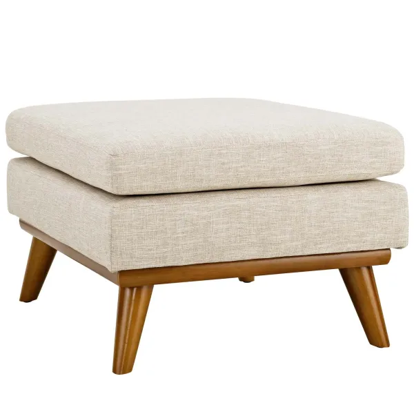 Engage Upholstered Fabric Ottoman by Modway Beige