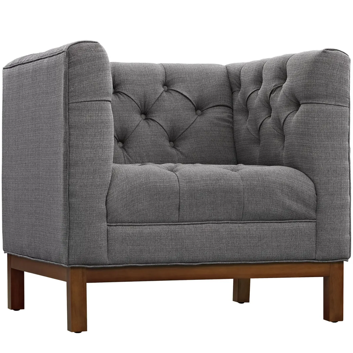 Panache Upholstered Fabric Armchair by Modway Gray