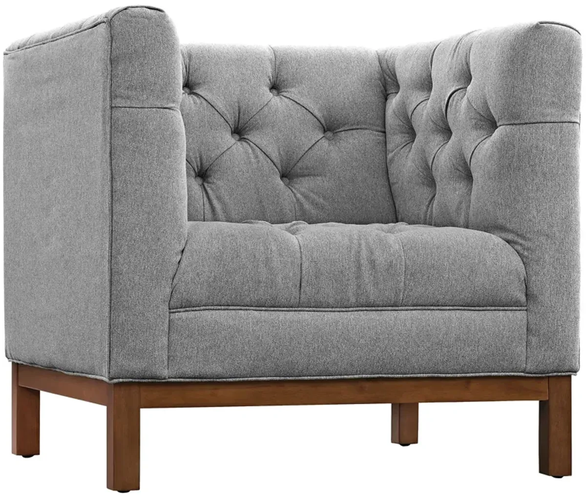 Panache Upholstered Fabric Armchair by Modway Expectation Gray