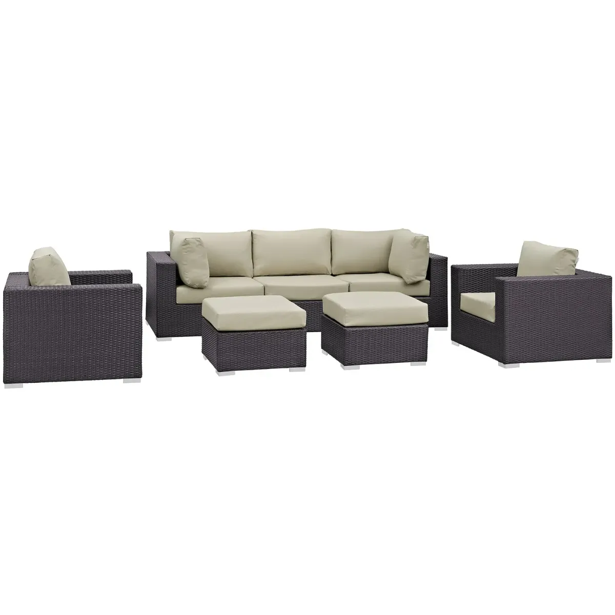 Gather 7 Piece Outdoor Patio Sectional Set by Modway