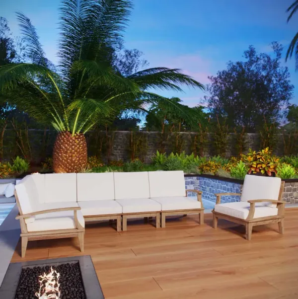 Marina 6 Piece Outdoor Patio Teak Set by Modway
