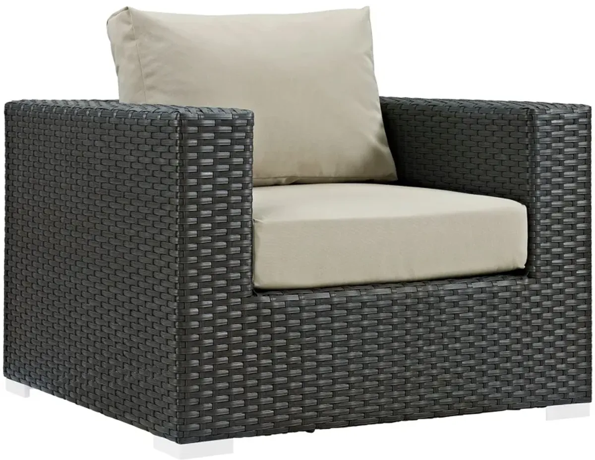 Sojourn Outdoor Patio Sunbrella® Armchair by Modway Canvas Navy