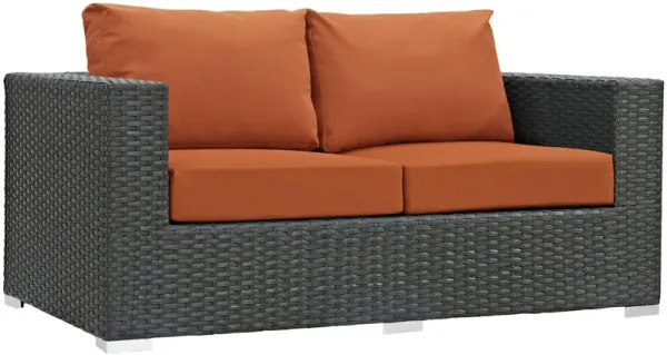 Sojourn Outdoor Patio Sunbrella® Loveseat by Modway Canvas Tuscan